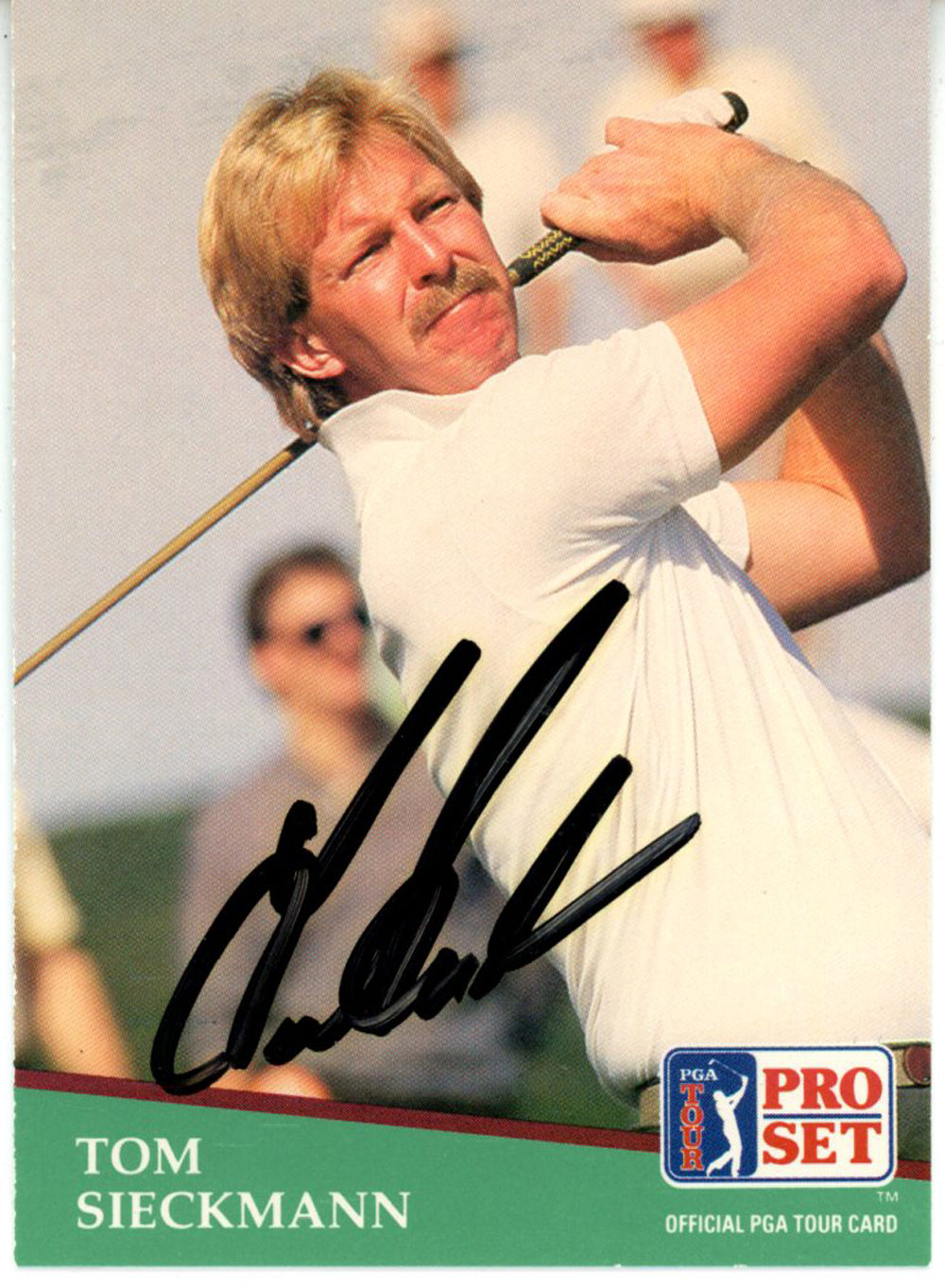 Tom Sieckmann Pga Signed Card - 1991 Pro Set #188 Beckett Beckett-Powers Sports Memorabilia