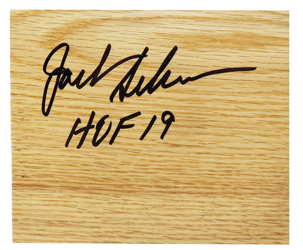 Jack Sikma Autographed 5x6 Floor Piece with HOF 19-Powers Sports Memorabilia