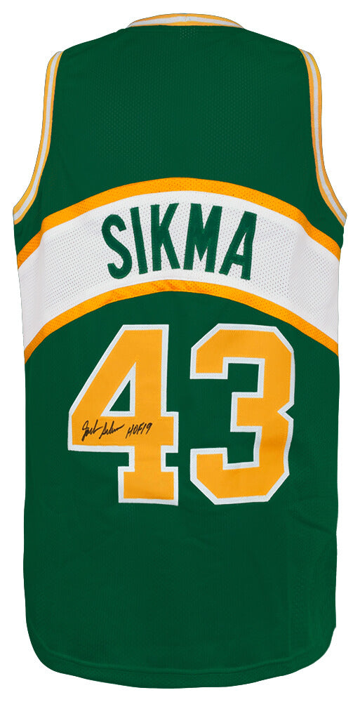 Jack Sikma Autographed Green T/B Custom Basketball Jersey with HOF'19-Powers Sports Memorabilia