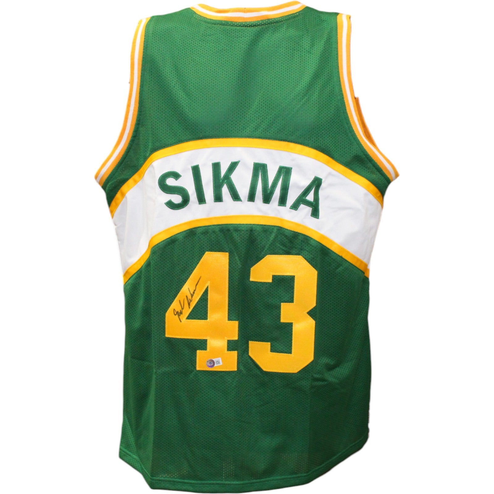 Jack Sikma Pro Style Green Signed Jersey – Beckett Authenticated-Powers Sports Memorabilia