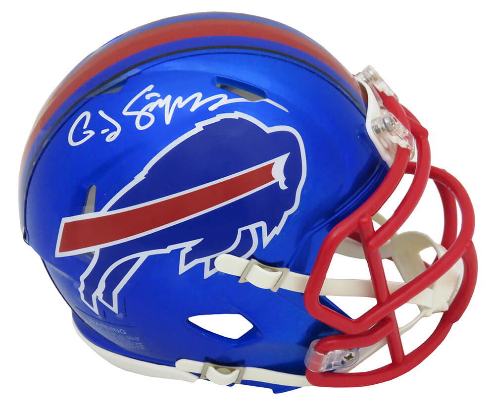 O.J. Simpson Buffalo Bills Autographed FLASH Riddell Speed Mini Helmet