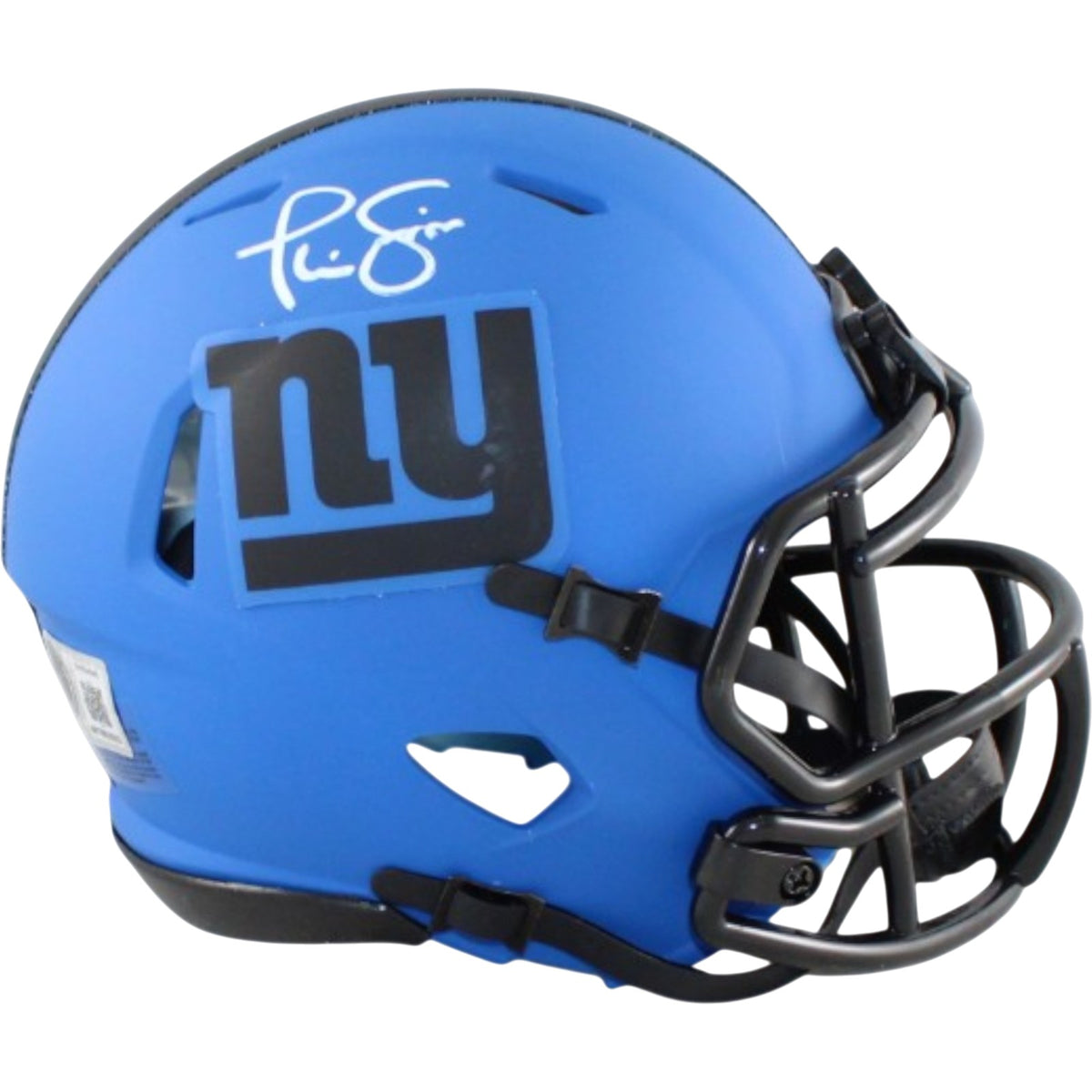 Phil Simms New York Giants Signed Mini Helmet Rave Beckett Witness 58591 Beckett-Powers Sports Memorabilia