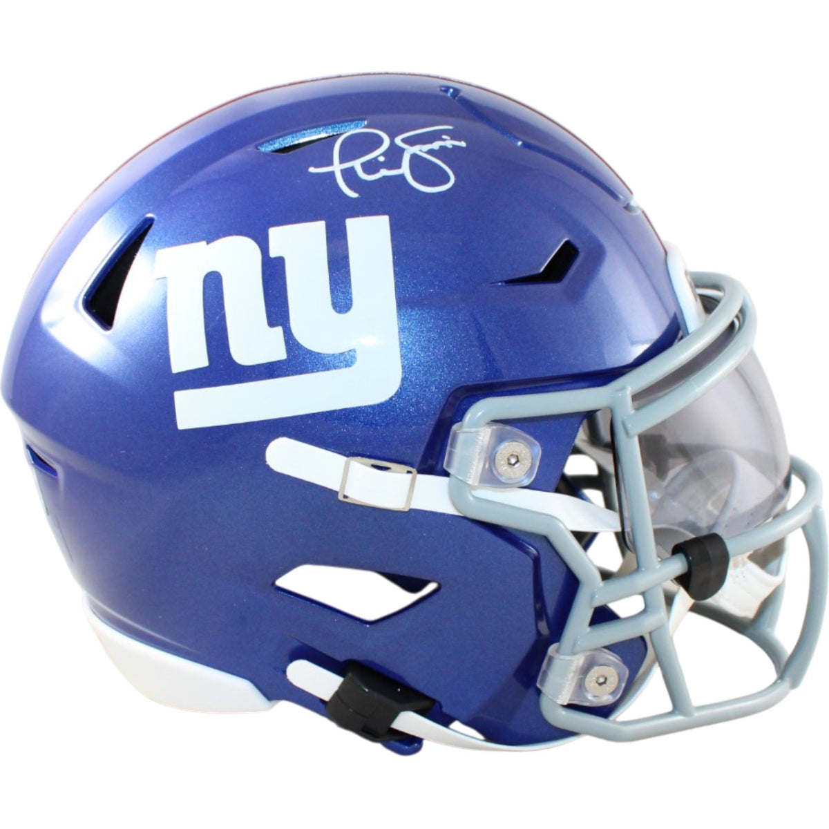 Phil Simms New York Giants Mid-Size Midi Signed Helmet Beckett WIT 58522 Beckett-Powers Sports Memorabilia