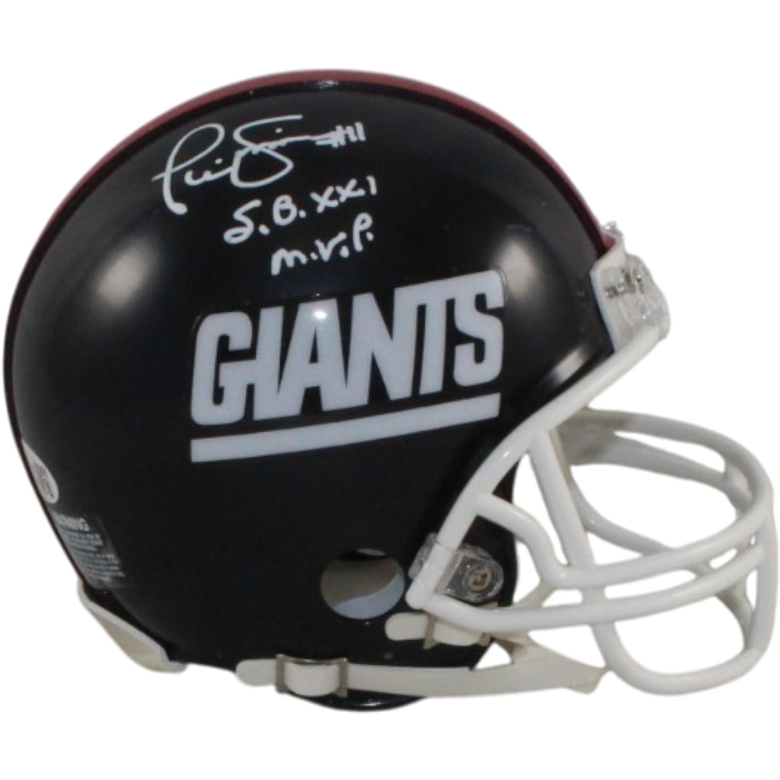Phil Simms Signed New York Giants VSR4 TB Mini Helmet SB MVP – JSA Authenticated-Powers Sports Memorabilia