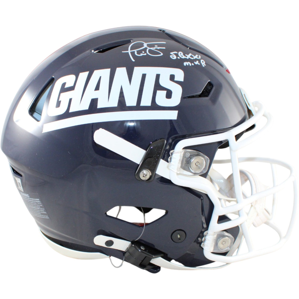 Phil Simms New York Giants SpeedFlex TB Signed Helmet SB MVP Beckett WIT 58496 Beckett-Powers Sports Memorabilia