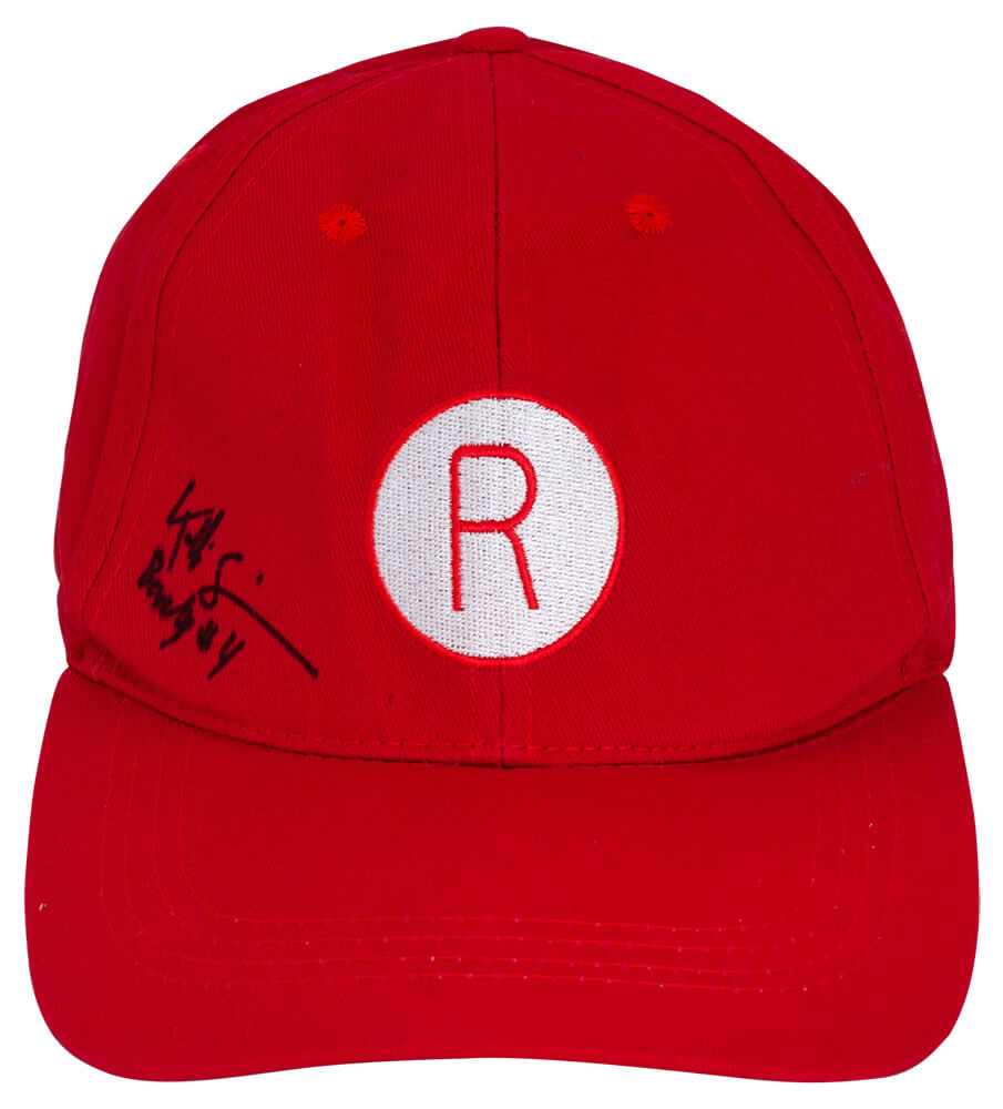 Kelli Simpkins Autographed Rockford Peaches Red Costume Baseball Hat with Beverly #4-Powers Sports Memorabilia