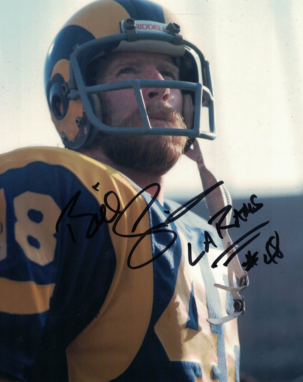 Bill Simpson Los Angeles Rams Signed 8x10 Photo-Powers Sports Memorabilia