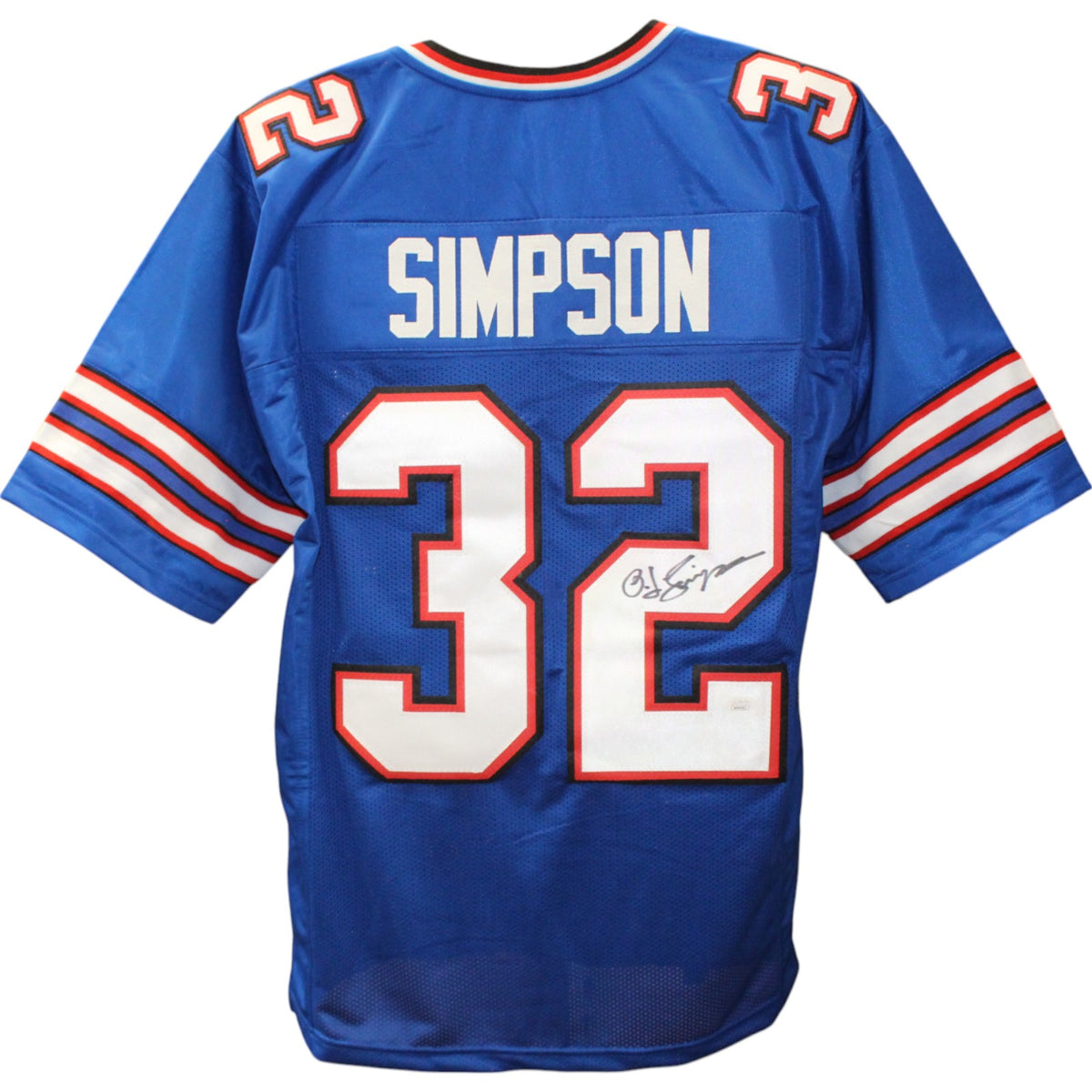 OJ Simpson Pro Style size XL Blue Signed Jersey-Powers Sports Memorabilia