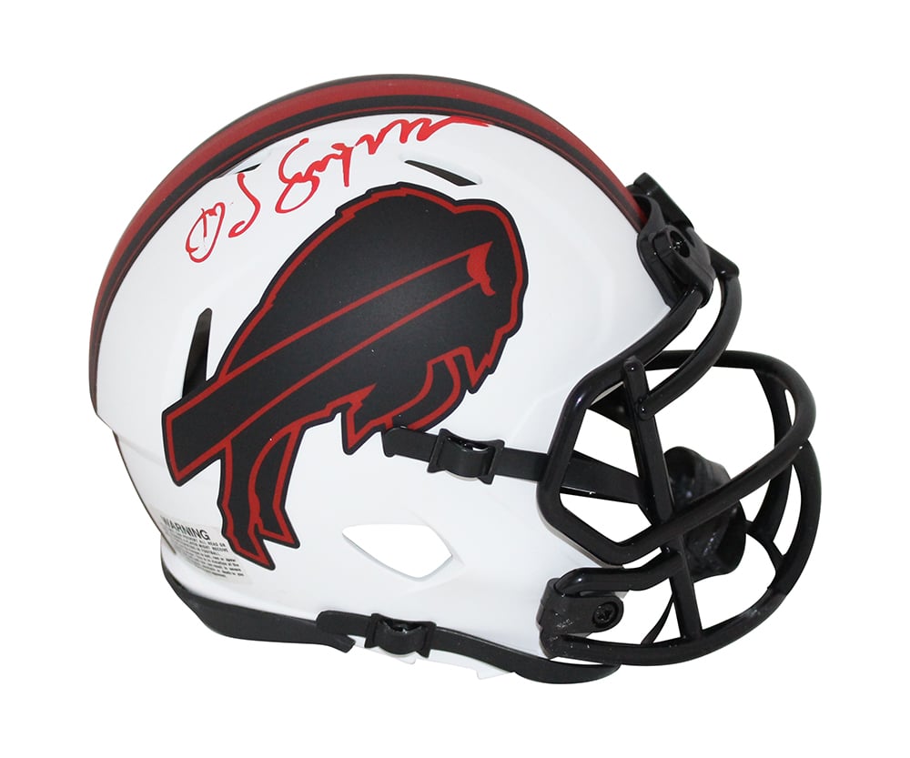 O.J. Simpson Signed Buffalo Bills Lunar Mini Helmet – JSA Authenticated-Powers Sports Memorabilia
