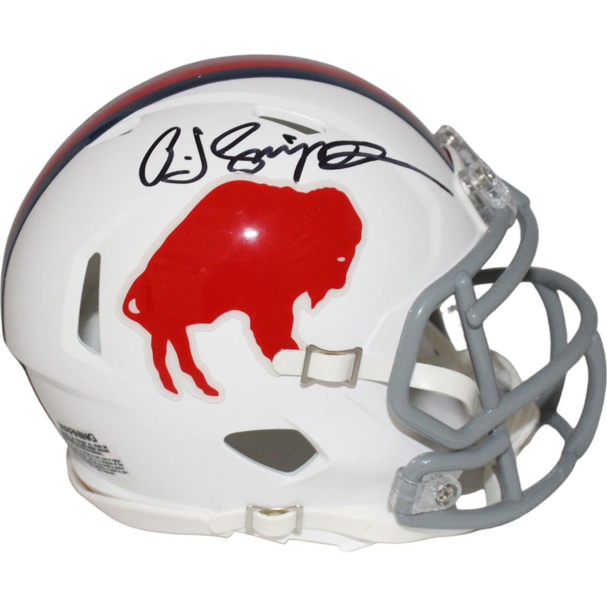 Oj Simpson Signed Buffalo Bills Throwback Mini Helmet – Beckett Authenticated-Powers Sports Memorabilia