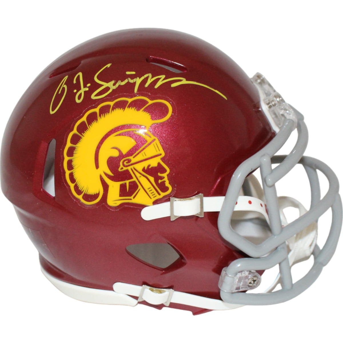 O.J. Simpson Signed USC Trojans Mini Helmet – Beckett Authenticated-Powers Sports Memorabilia