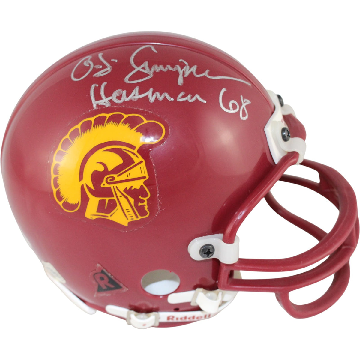 O.J. Simpson USC Trojans Signed Mini Helmet - VSR4 Heisman PSA PSA-Powers Sports Memorabilia