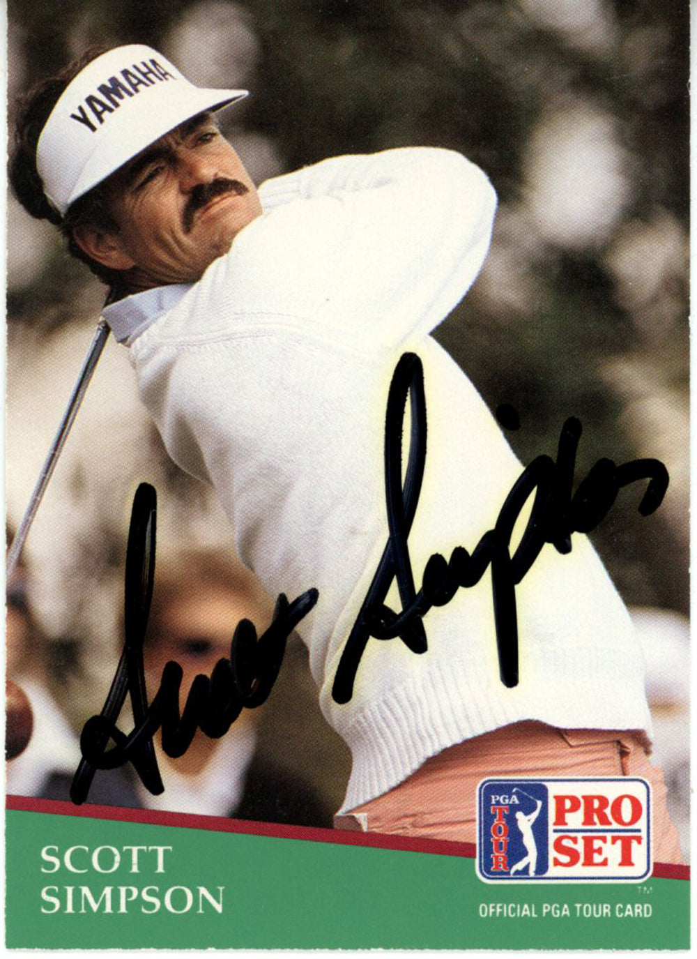 Scott Simpson Pga Signed Card - 1991 Pro Set #125 Beckett Beckett-Powers Sports Memorabilia