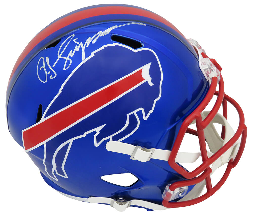 O.J. Simpson Autographed Buffalo Bills FLASH Riddell Full Size Speed Replica Helmet-Powers Sports Memorabilia