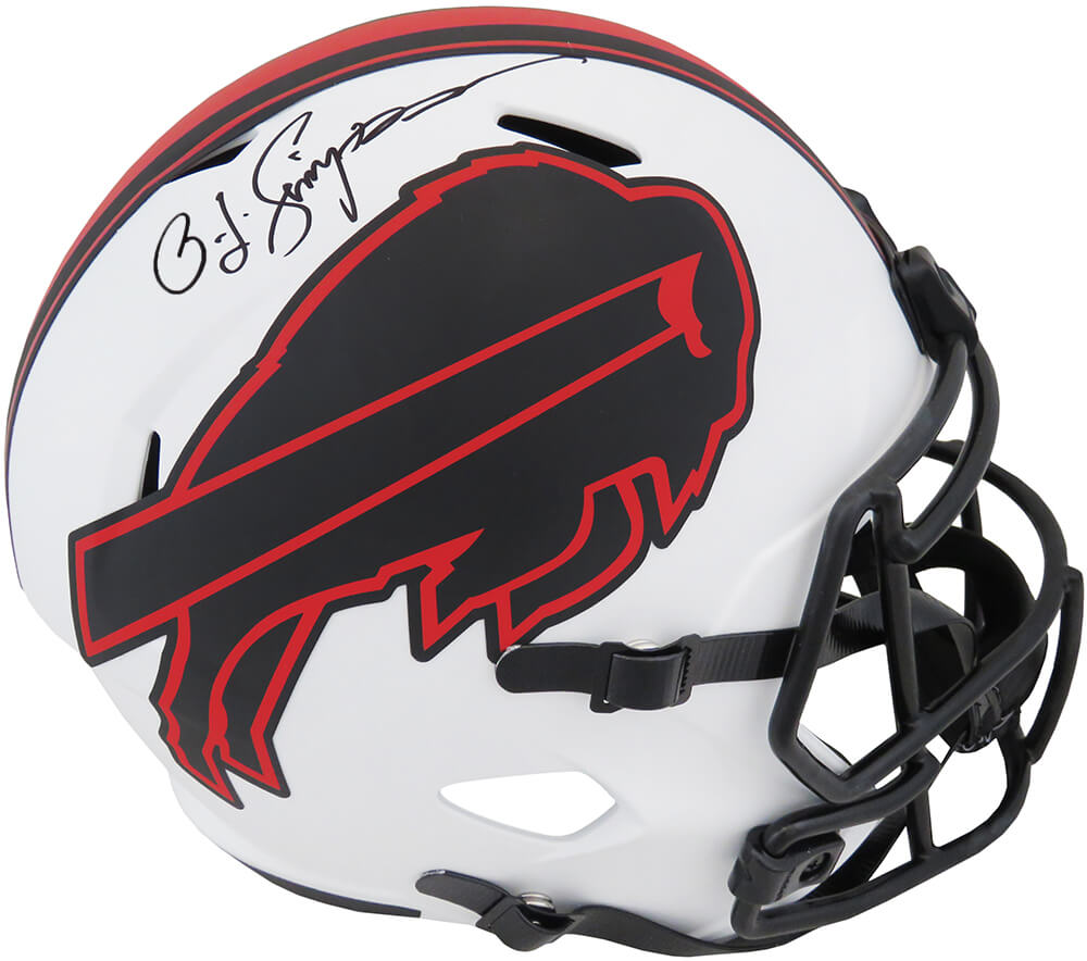 O.J. Simpson Buffalo Bills Autographed Lunar Eclipse Full Size Riddell Replica Helmet