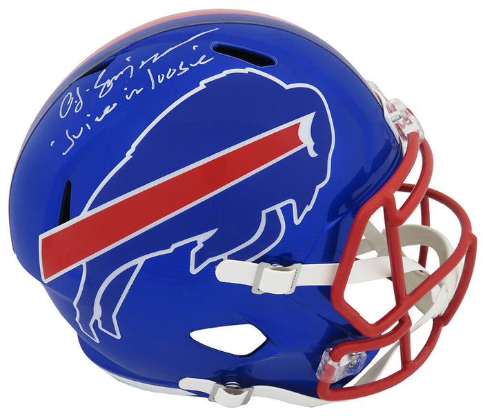 O.J. Simpson Autographed Buffalo Bills FLASH Riddell Full Size Speed Replica Helmet with Juice-Powers Sports Memorabilia