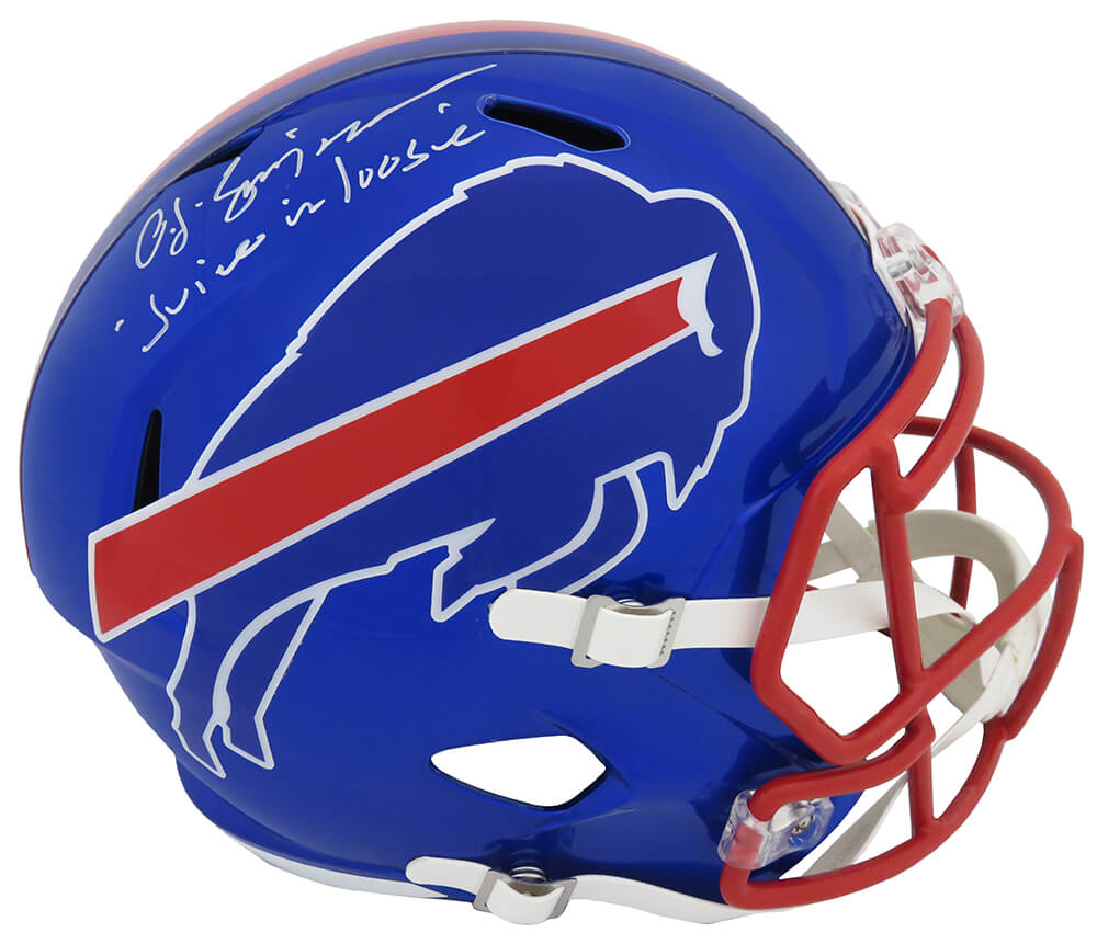 O.J. Simpson Autographed Buffalo Bills FLASH Riddell Full Size Speed Replica Helmet with Juice-Powers Sports Memorabilia