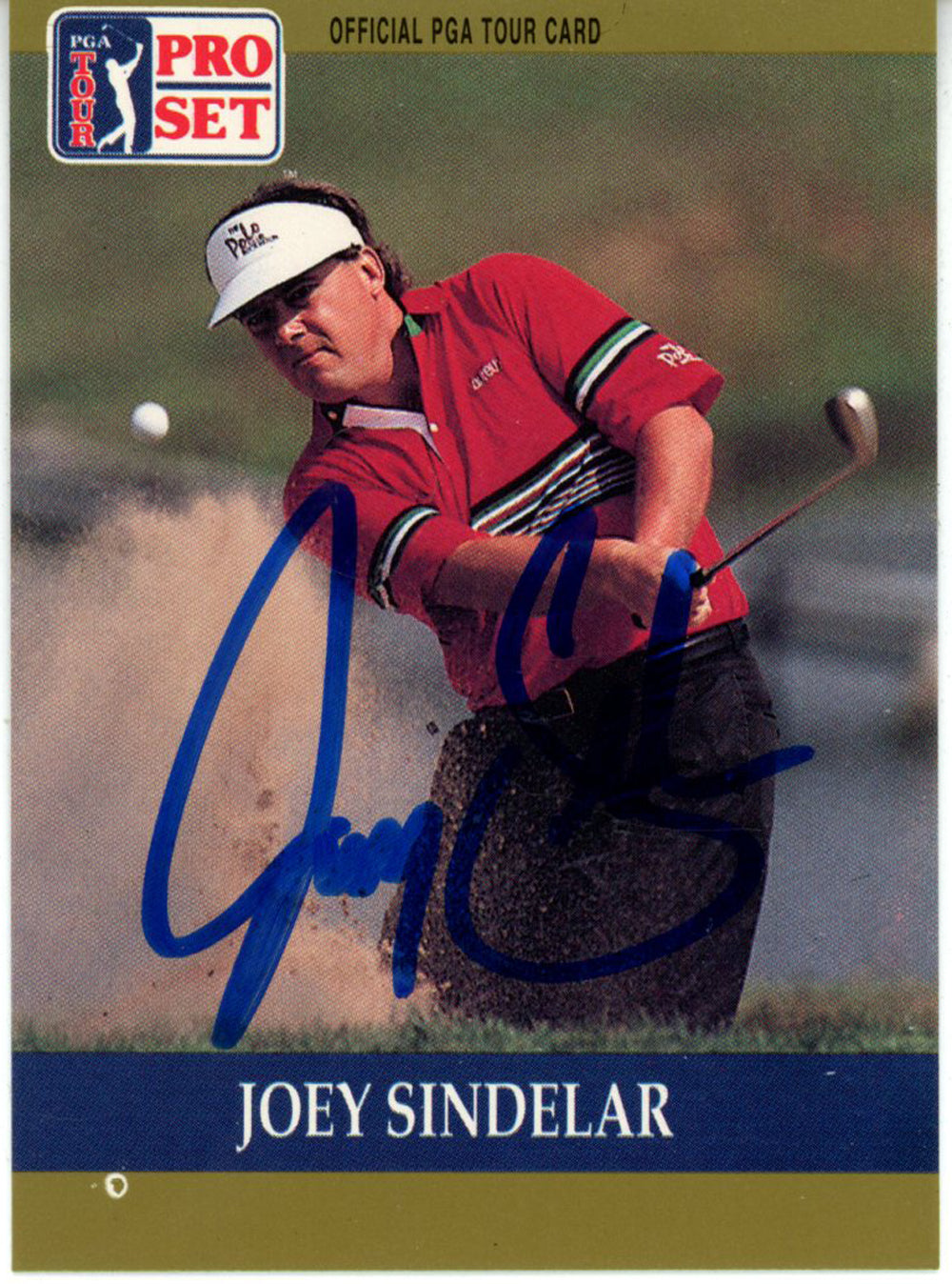 Joey Sindelar Pga Signed Card - 1990 Pro Set #41 Beckett Beckett-Powers Sports Memorabilia