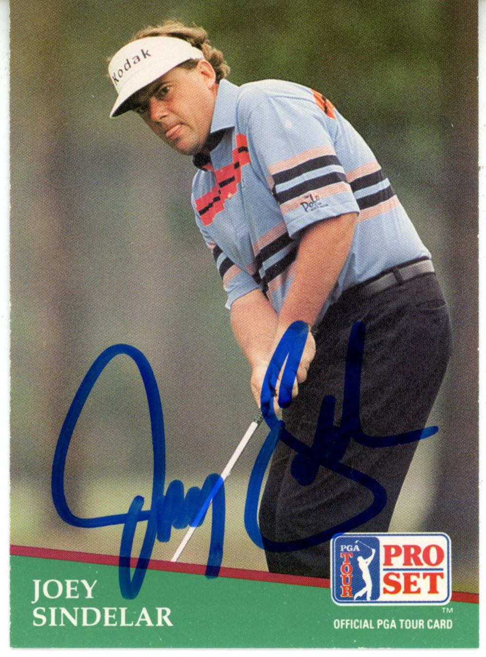 Joey Sindelar Pga Signed Card - 1991 Pro Set #159 Beckett Beckett-Powers Sports Memorabilia