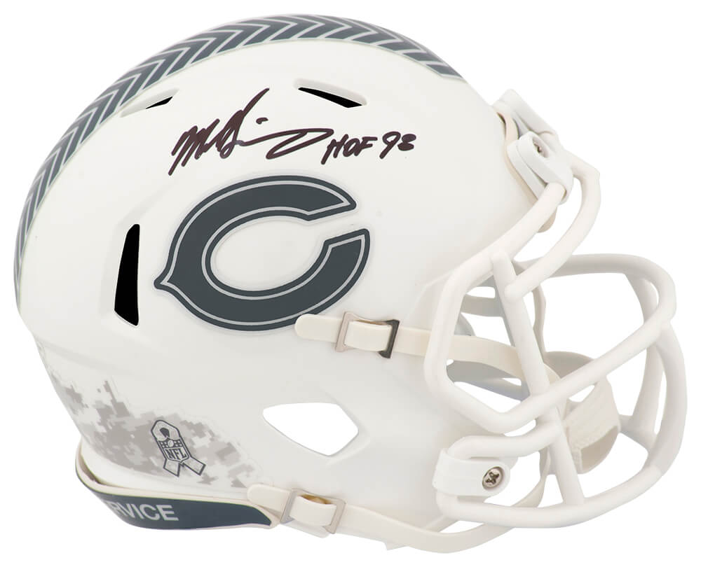 Mike Singletary Chicago Bears Autographed 2024 SALUTE Riddell Mini Helmet-Powers Sports Memorabilia