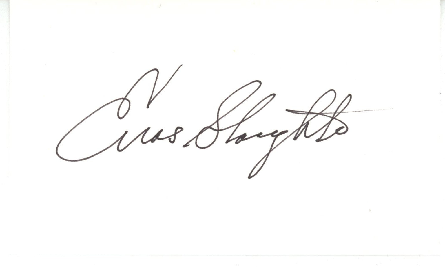 Enos Slaughter New York Yankees Index Signed Card-Powers Sports Memorabilia