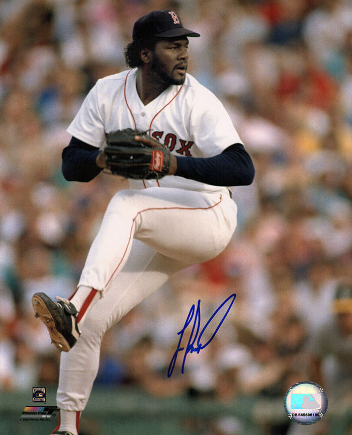 Lee Smith Autographed Boston Red Sox Pitching Action 8x10 Photo-Powers Sports Memorabilia