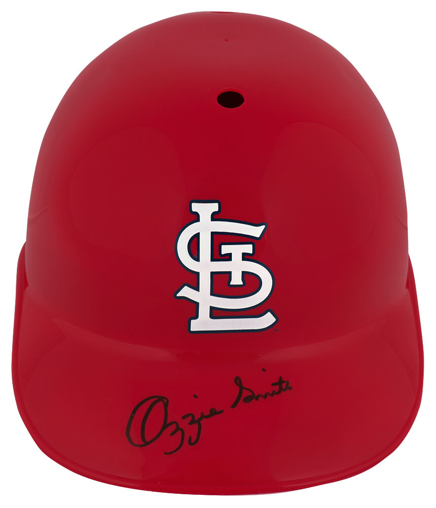 Ozzie Smith Autographed St. Louis Cardinals Souvenir Replica Baseball Batting Helmet-Powers Sports Memorabilia