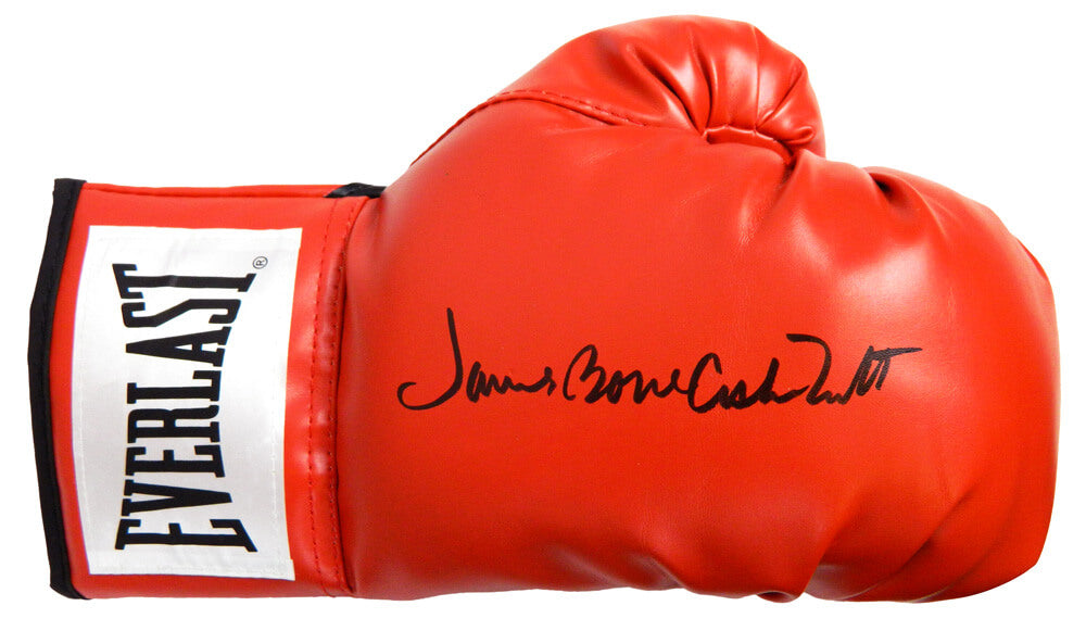 James 'Bonecrusher' Smith Autographed Everlast Red Boxing Glove-Powers Sports Memorabilia