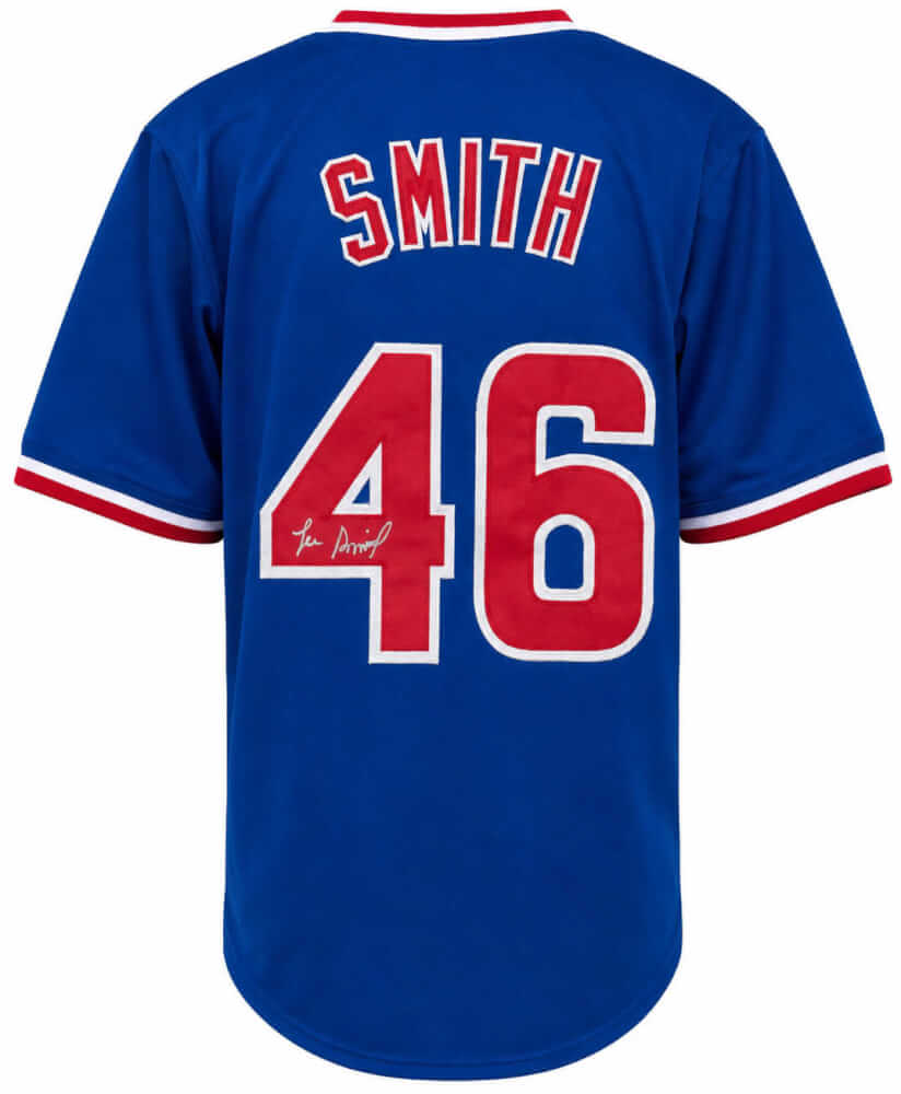 Lee Smith Autographed Blue Custom Baseball Jersey-Powers Sports Memorabilia