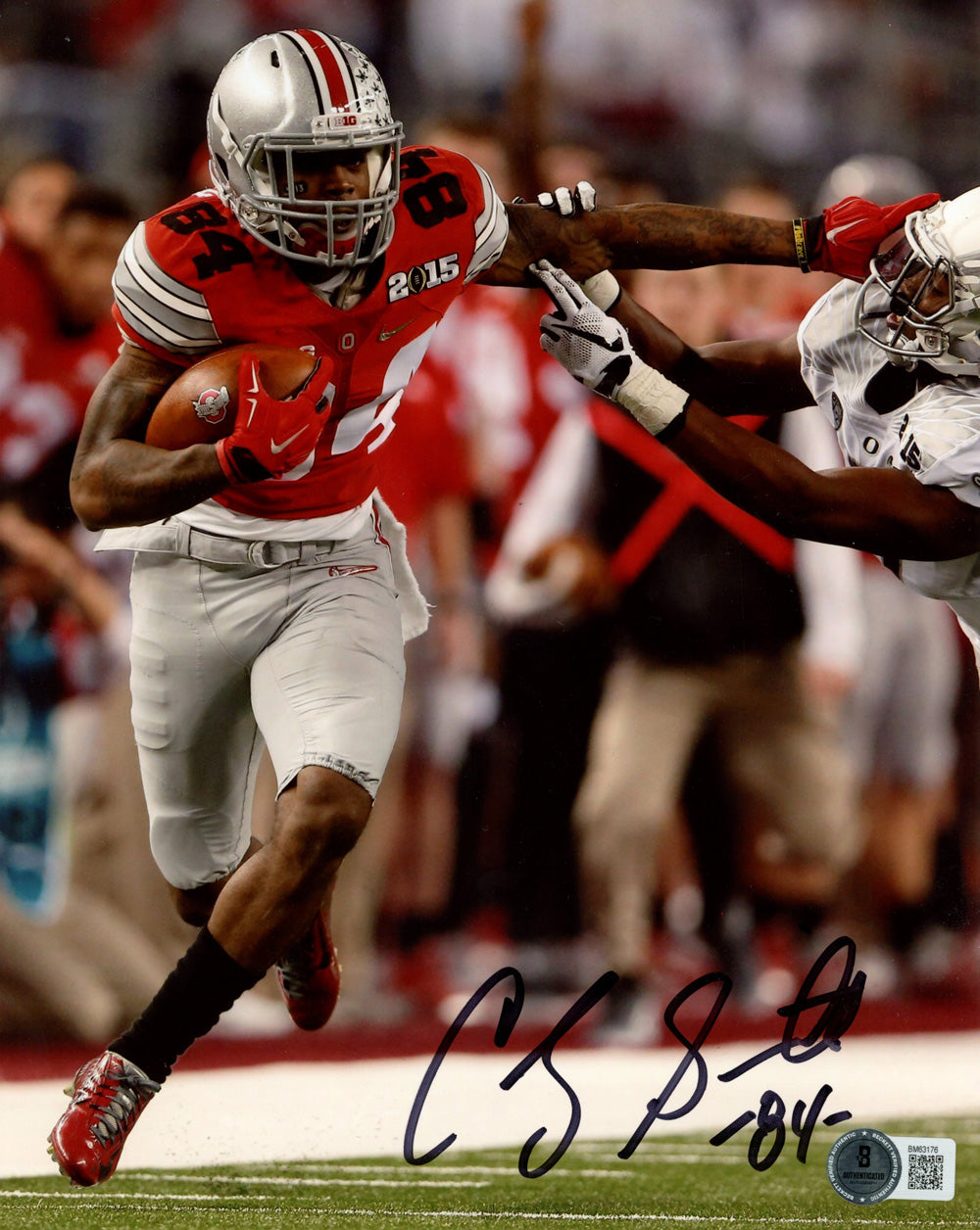 Corey Smith Ohio State Buckeyes Signed 8x10 Photo - Beckett Beckett-Powers Sports Memorabilia