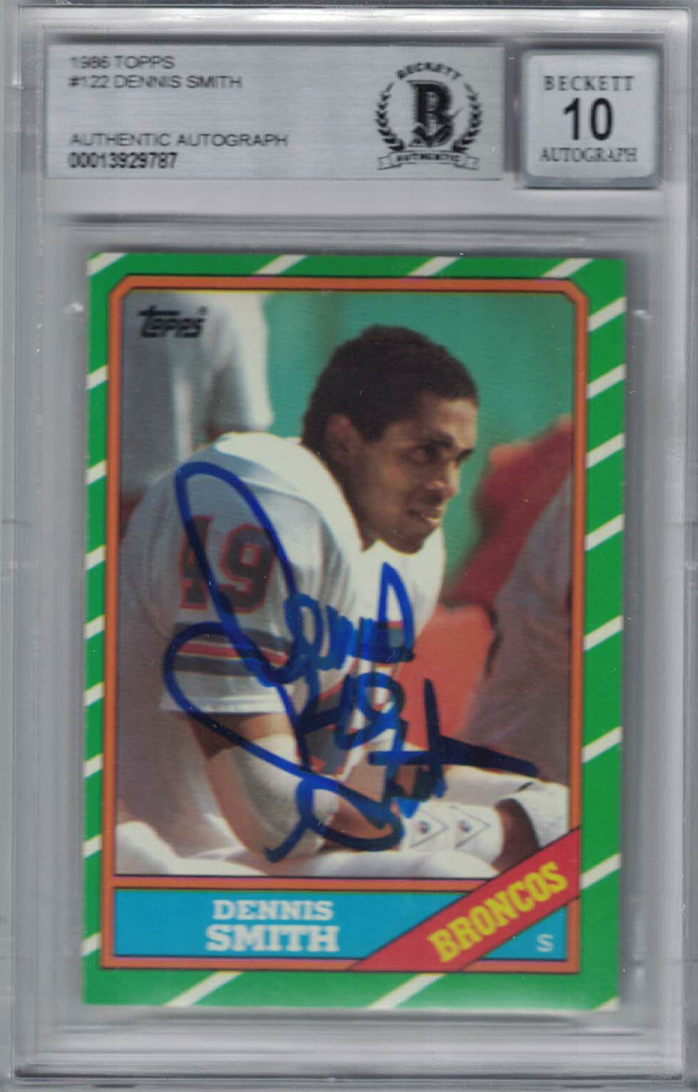 Dennis Smith 1986 Topps #122 Rookie Signed Card-Powers Sports Memorabilia