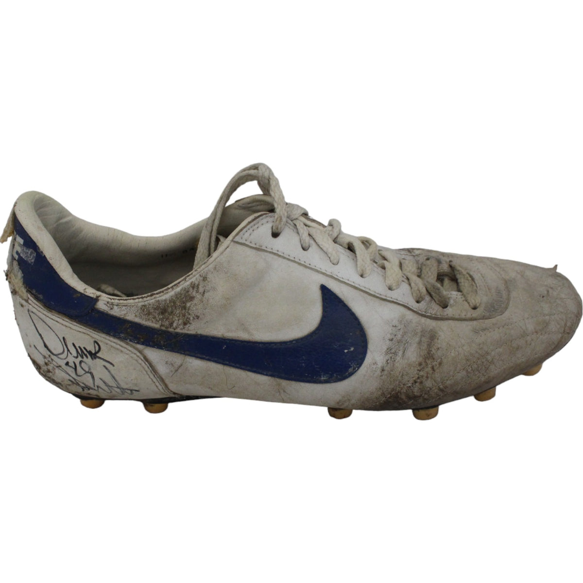 Dennis Smith Denver Broncos Signed Guitar - Game Used Nike Sz 11.5 Cleat Right Foot Beckett Beckett-Powers Sports Memorabilia