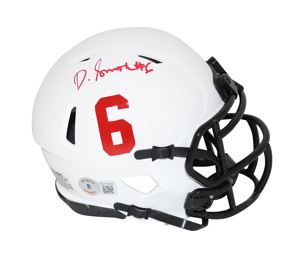 Devonta Smith Signed Alabama Crimson Tide Mini Helmet – Beckett Authenticated-Powers Sports Memorabilia