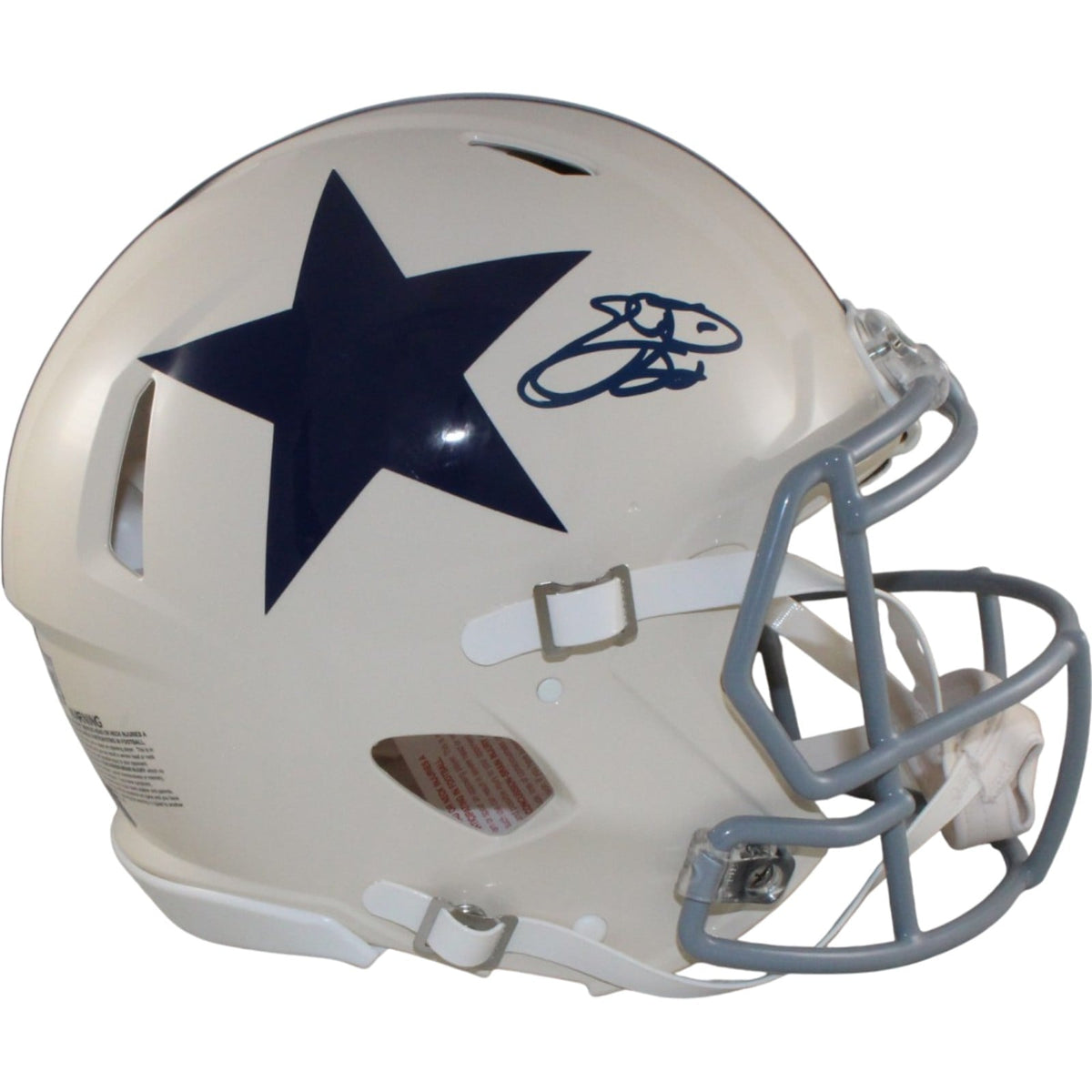 Emmitt Smith Signed Dallas Cowboys Authentic Retro Helmet Beckett WIT-Powers Sports Memorabilia