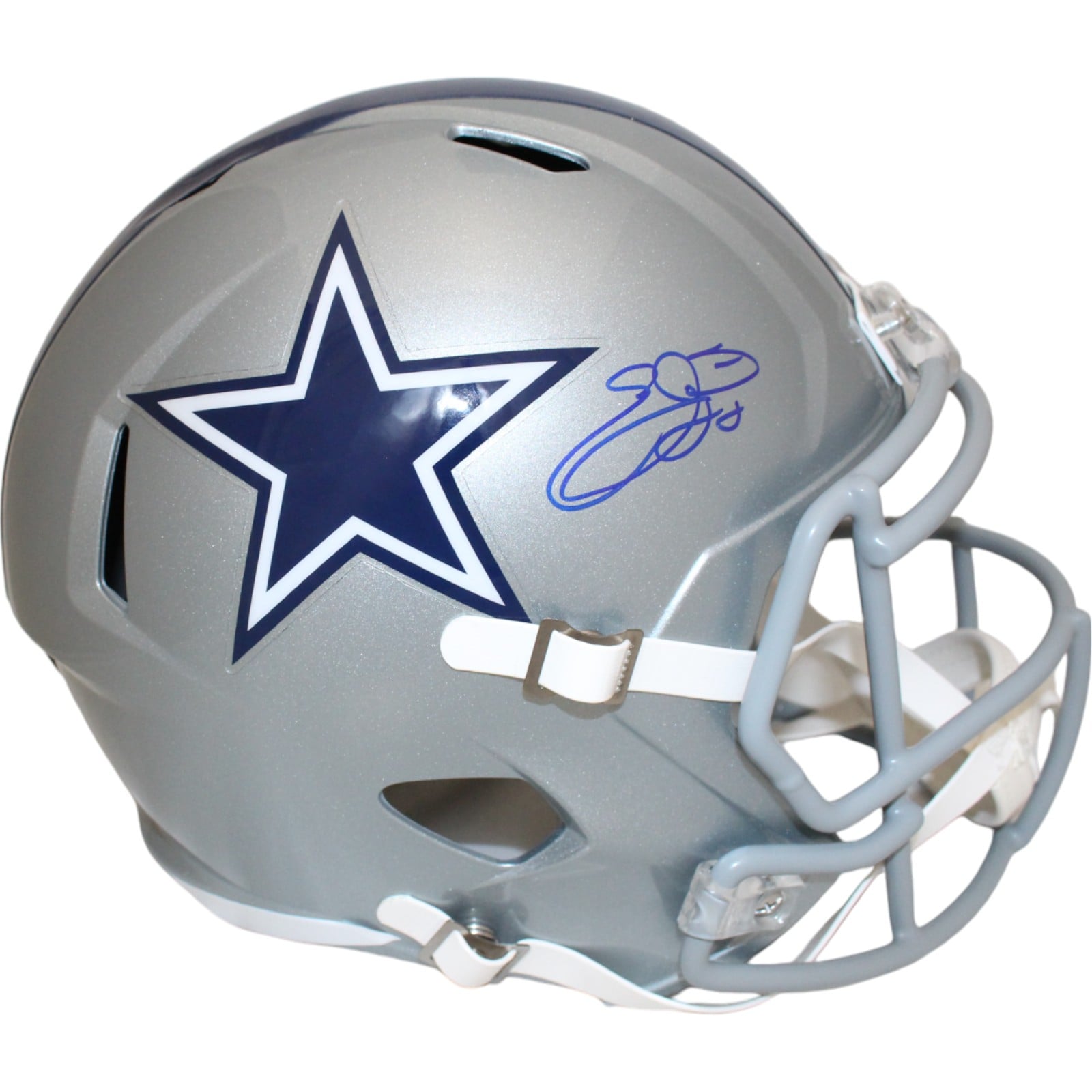 Emmitt Smith Signed Dallas Cowboys Full-Size Helmet – Beckett Authenticated-Powers Sports Memorabilia