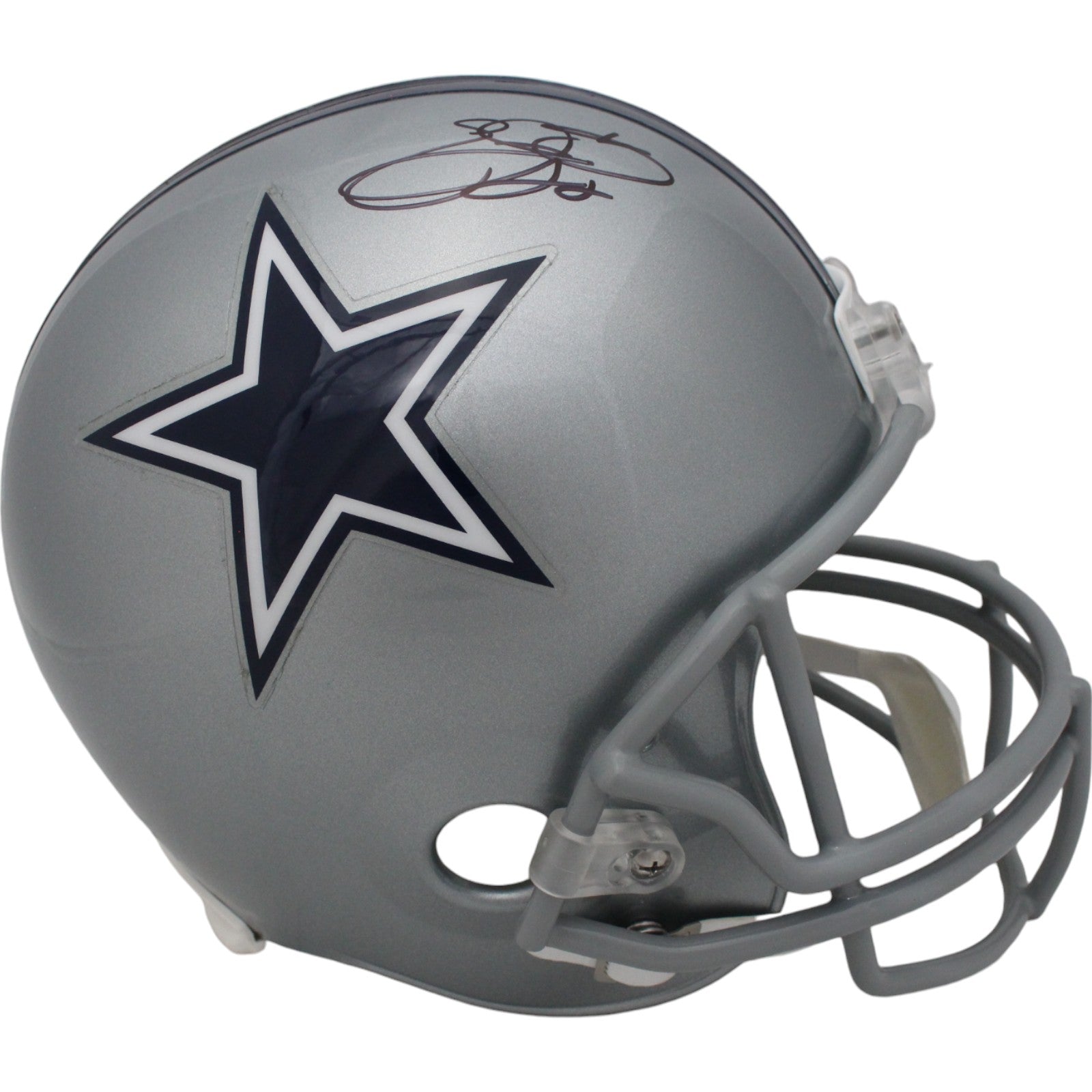 Emmitt Smith Dallas Cowboys Signed Full Size Helmet - F/S VSR4 Beckett Beckett-Powers Sports Memorabilia