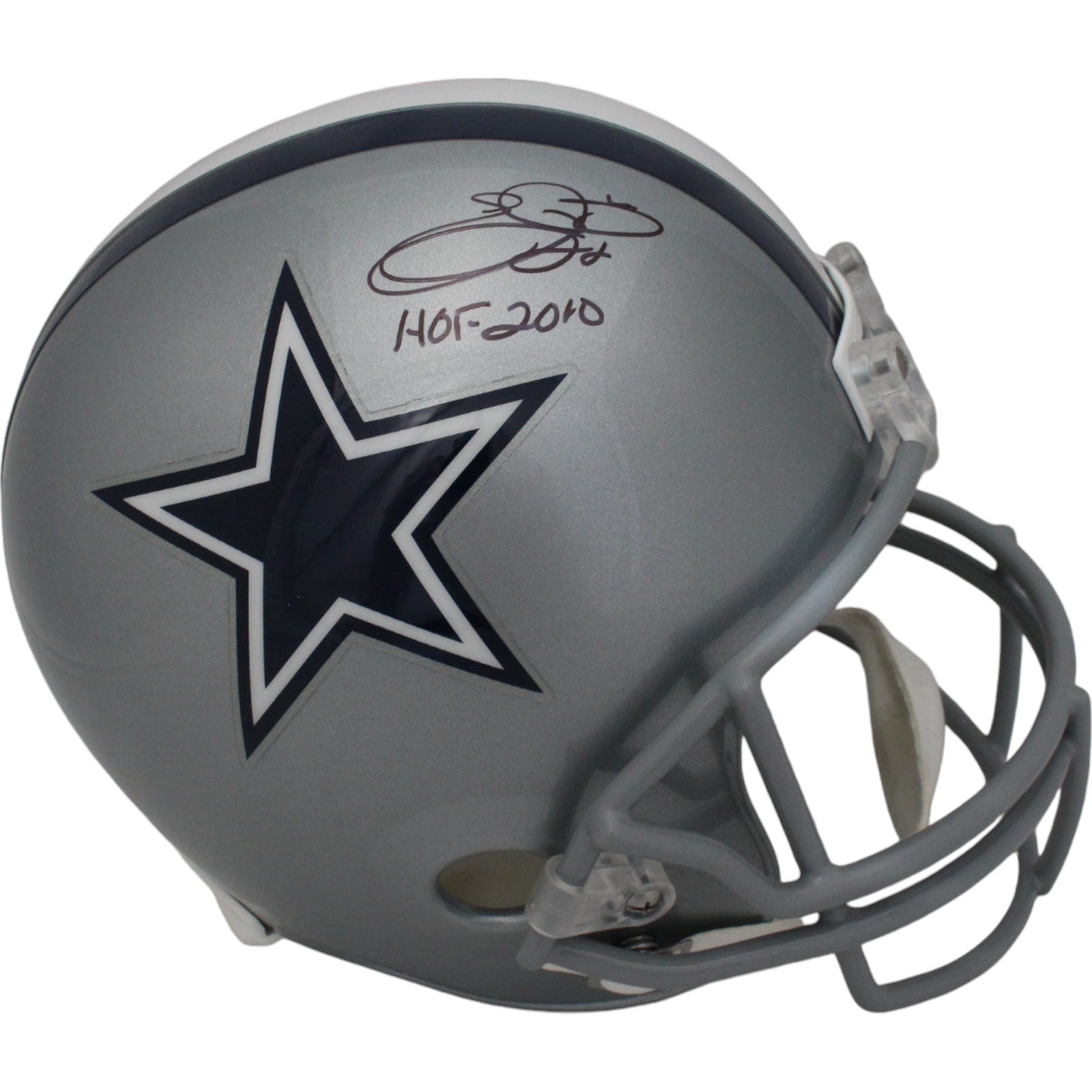 Emmitt Smith Dallas Cowboys F/S VSR4 Signed Helmet HOF-Powers Sports Memorabilia