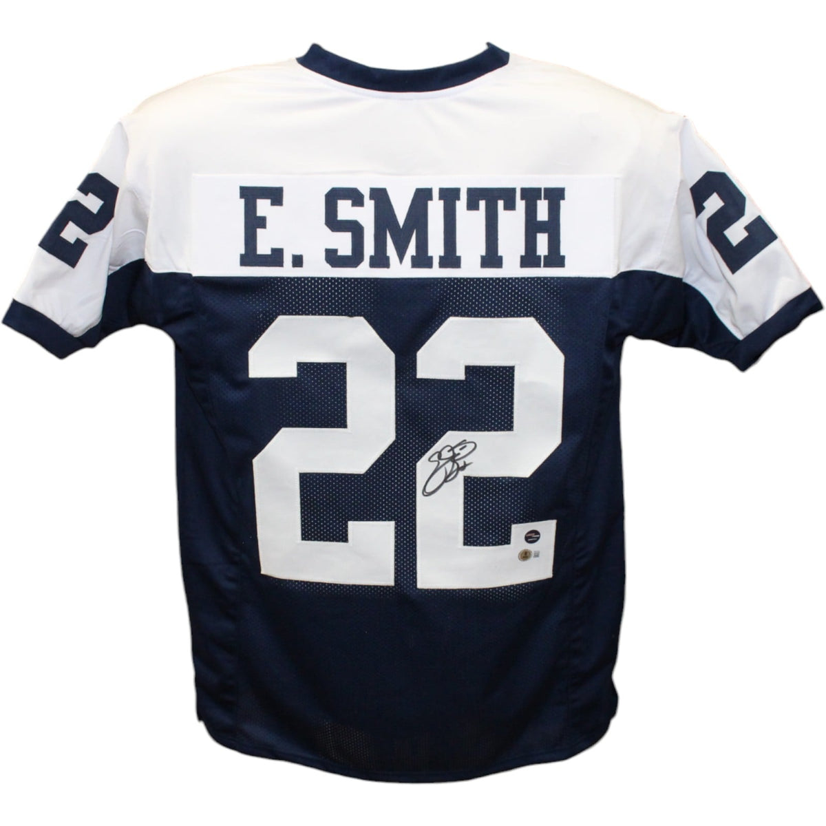 Emmitt Smith Signed Pro Style Thanksgiving Jersey – Beckett Authenticated-Powers Sports Memorabilia