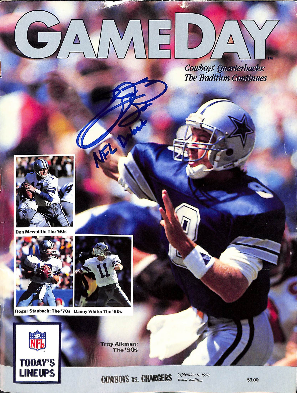 Emmitt Smith Dallas Cowboys Signed Magazine - Magazine NFL Debut Beckett Beckett-Powers Sports Memorabilia