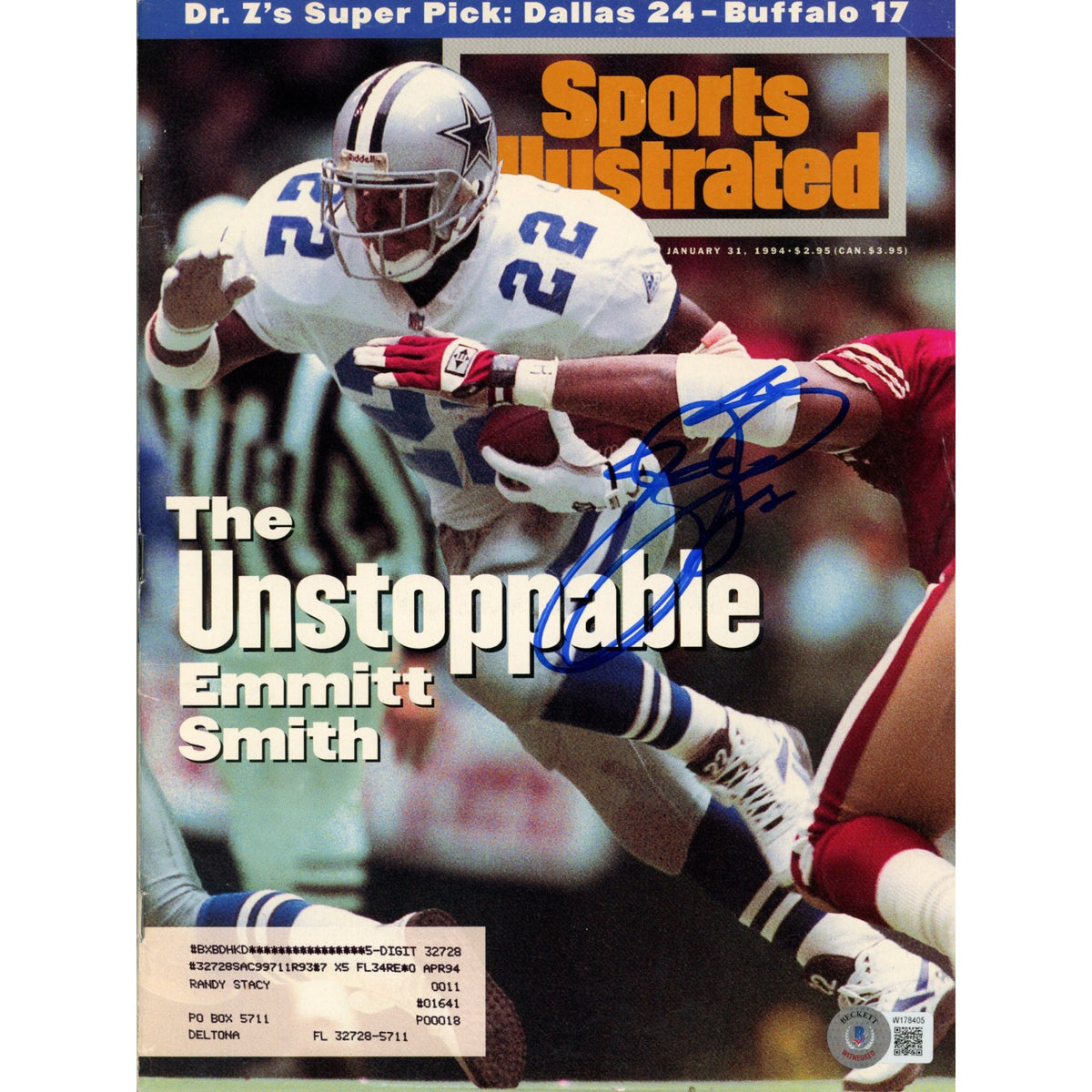 Emmitt Smith Dallas Cowboys Signed Magazine - Magazine Beckett Beckett-Powers Sports Memorabilia