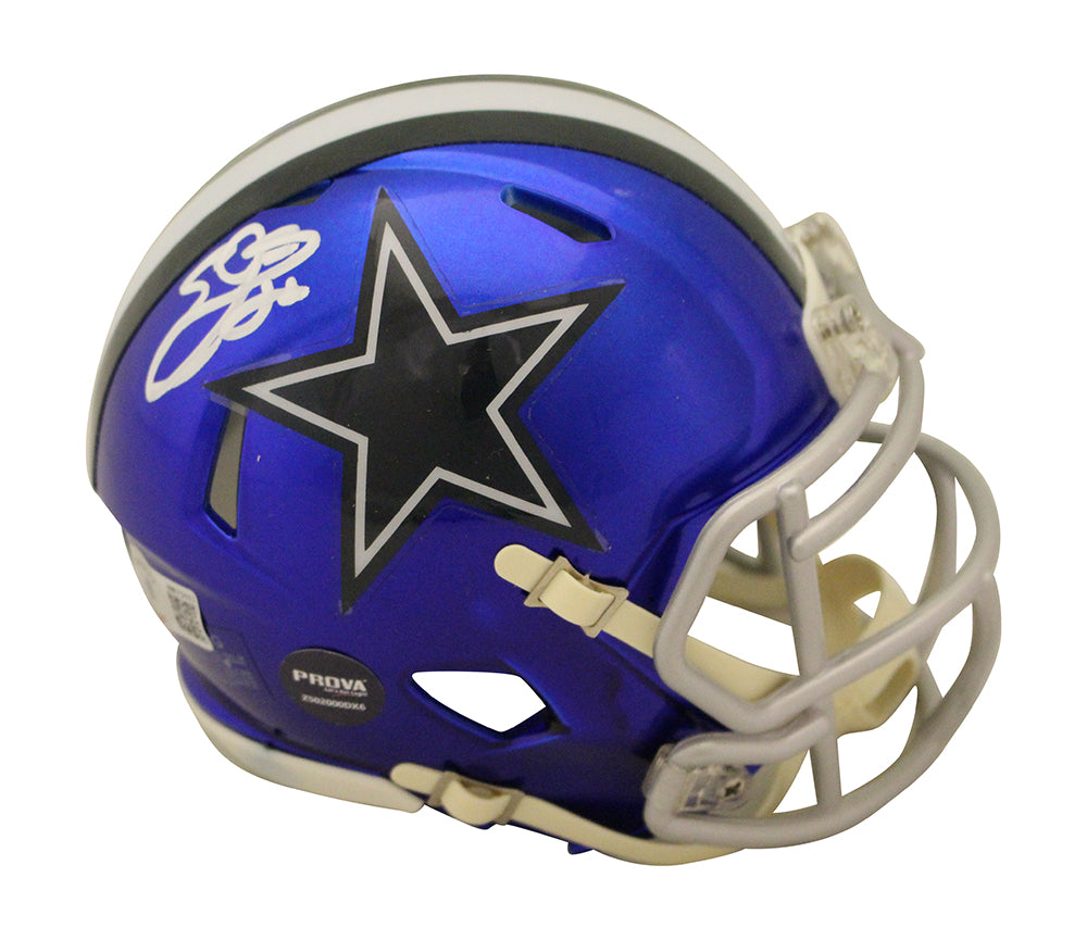 Emmitt Smith Dallas Cowboys Flash Signed Mini Helmet Beckett-Powers Sports Memorabilia