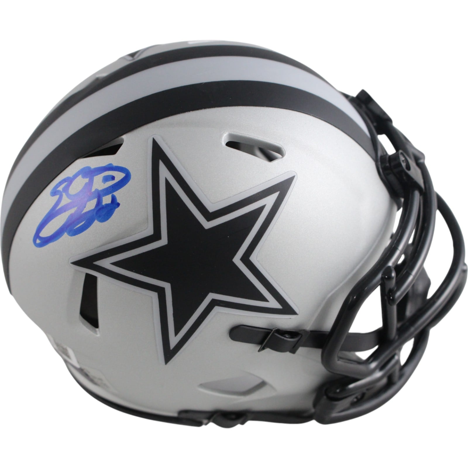 Emmitt Smith Signed Dallas Cowboys Rave Mini Helmet – Beckett Authenticated-Powers Sports Memorabilia