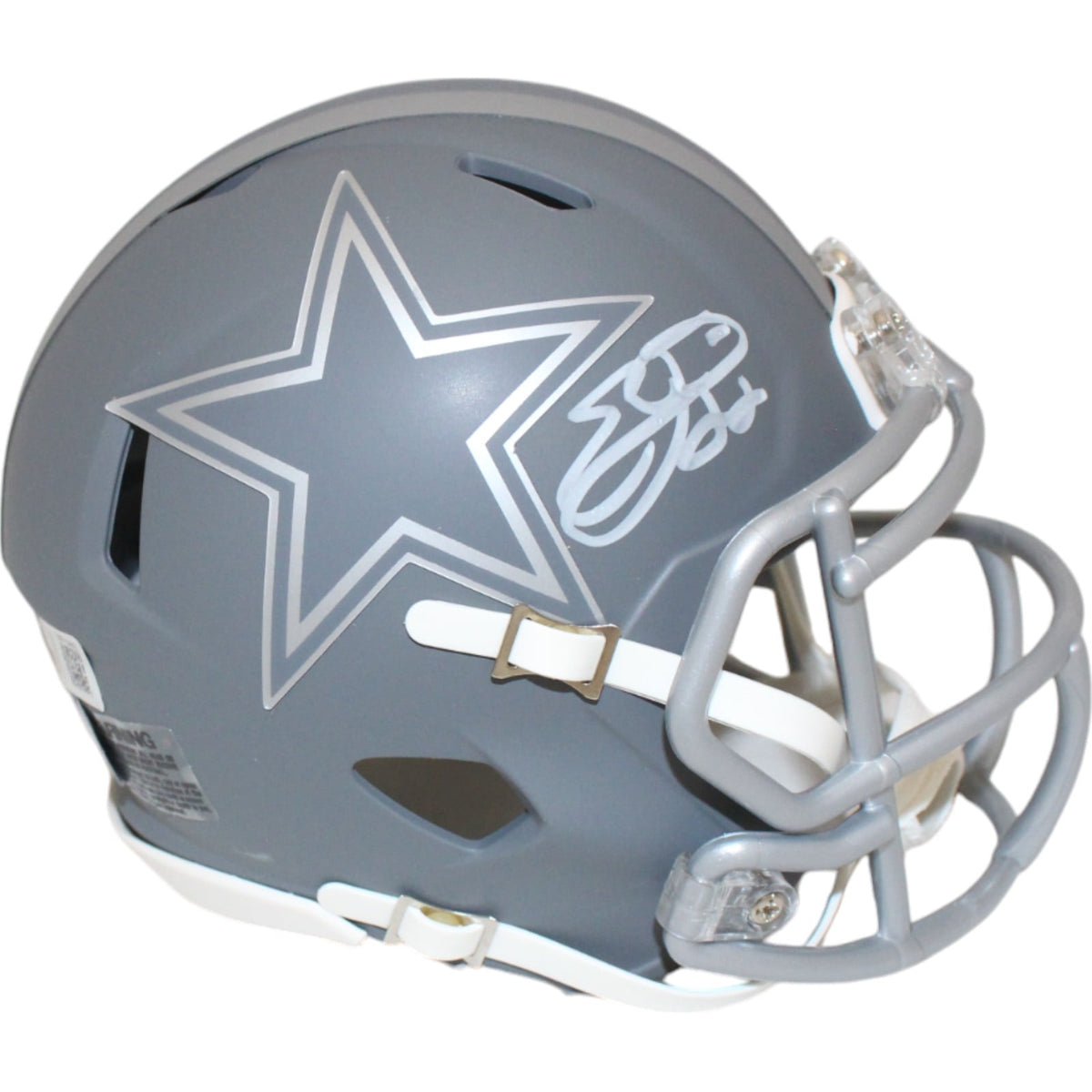 Emmitt Smith Signed Dallas Cowboys Slate Mini Helmet – Beckett Authenticated-Powers Sports Memorabilia