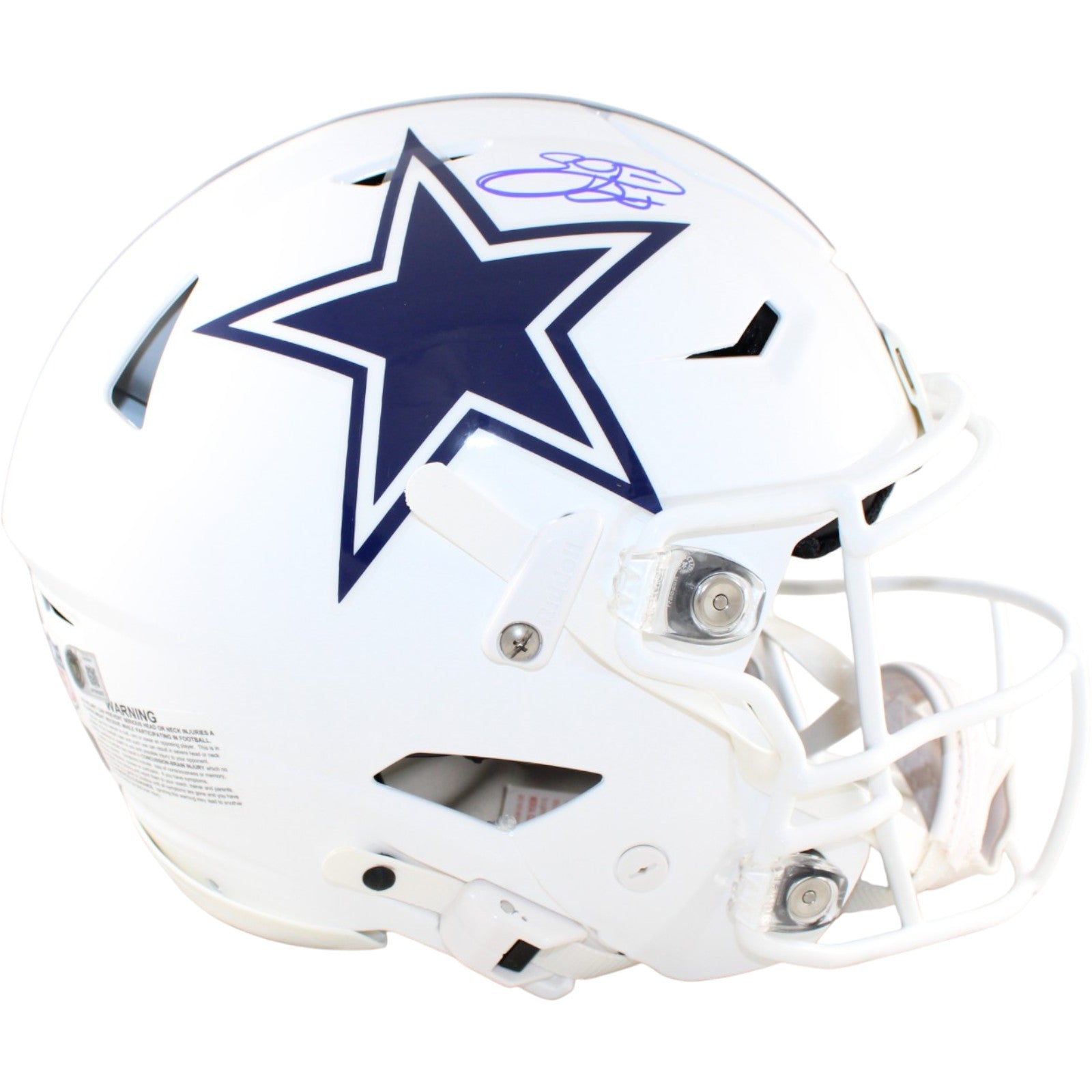 Emmitt Smith Dallas Cowboys SpeedFlex Alt 22 Signed Helmet Beckett W 58500 Beckett-Powers Sports Memorabilia
