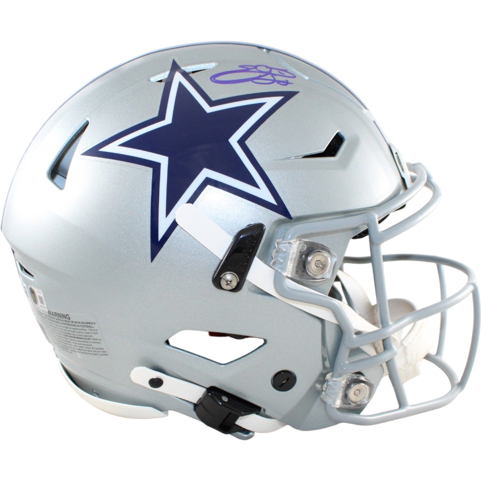 Emmitt Smith Dallas Cowboys SpeedFlex Signed Helmet Beckett W 58493 Beckett-Powers Sports Memorabilia