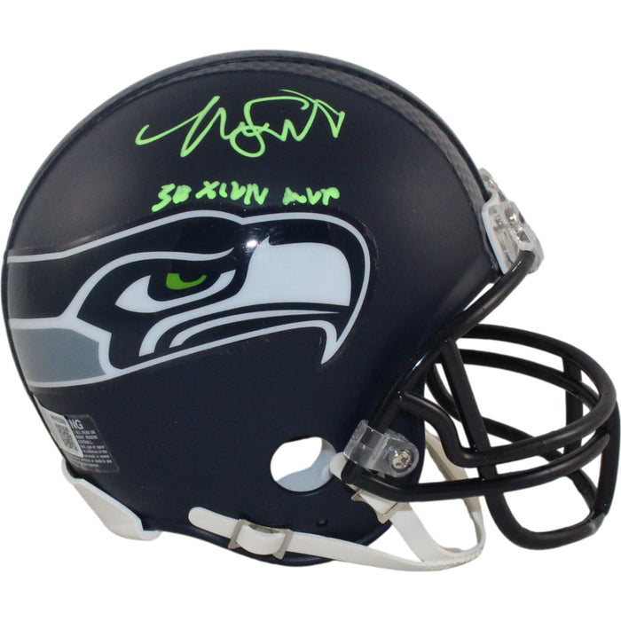 Malcolm Smith Signed Seattle Seahawks VSR4 Mini Helmet SB MVP – Beckett Authenticated-Powers Sports Memorabilia