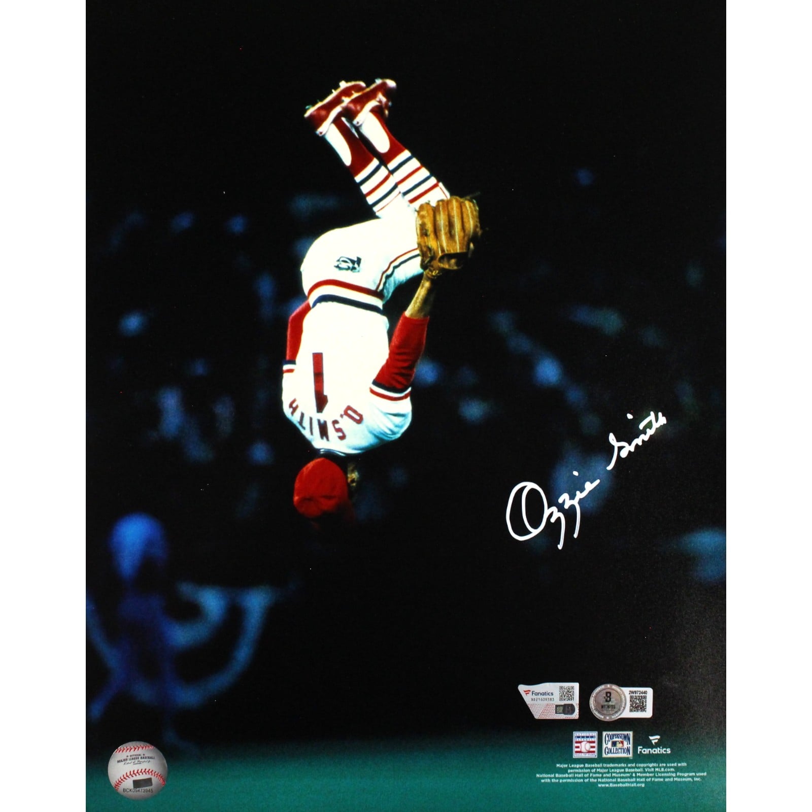 Ozzie Smith Signed Saint Louis Cardinals 11x14 Photo Fanatics-Powers Sports Memorabilia