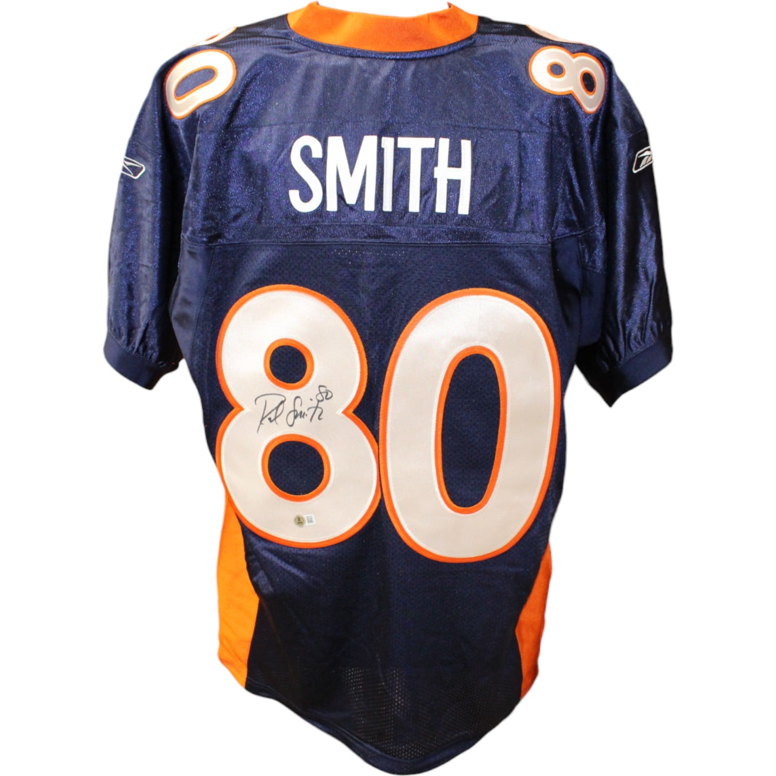 Rod Smith Signed Denver Broncos Blue Reebok Jersey Sz 50 – Beckett Authenticated-Powers Sports Memorabilia