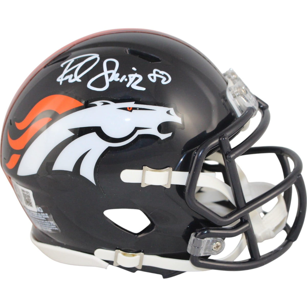 Rod Smith Signed Denver Broncos TB 97-23 Mini Helmet – Beckett Witness Authenticated-Powers Sports Memorabilia