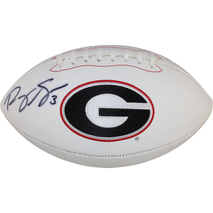 Roquan Smith Signed Georgia Bulldogs Logo Football – Beckett Authenticated-Powers Sports Memorabilia